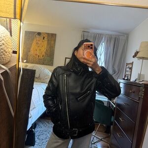 Topshop Black fleece lined jacket